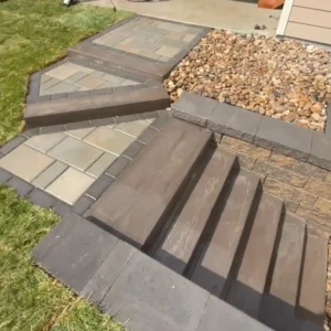 stairs and paver sidewalk landscaping rapid city