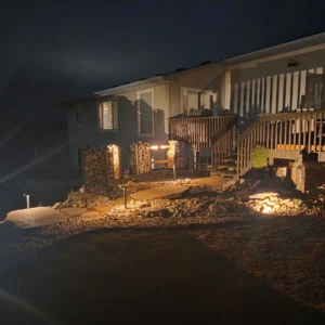 rapid city landscaping nighttime lighting